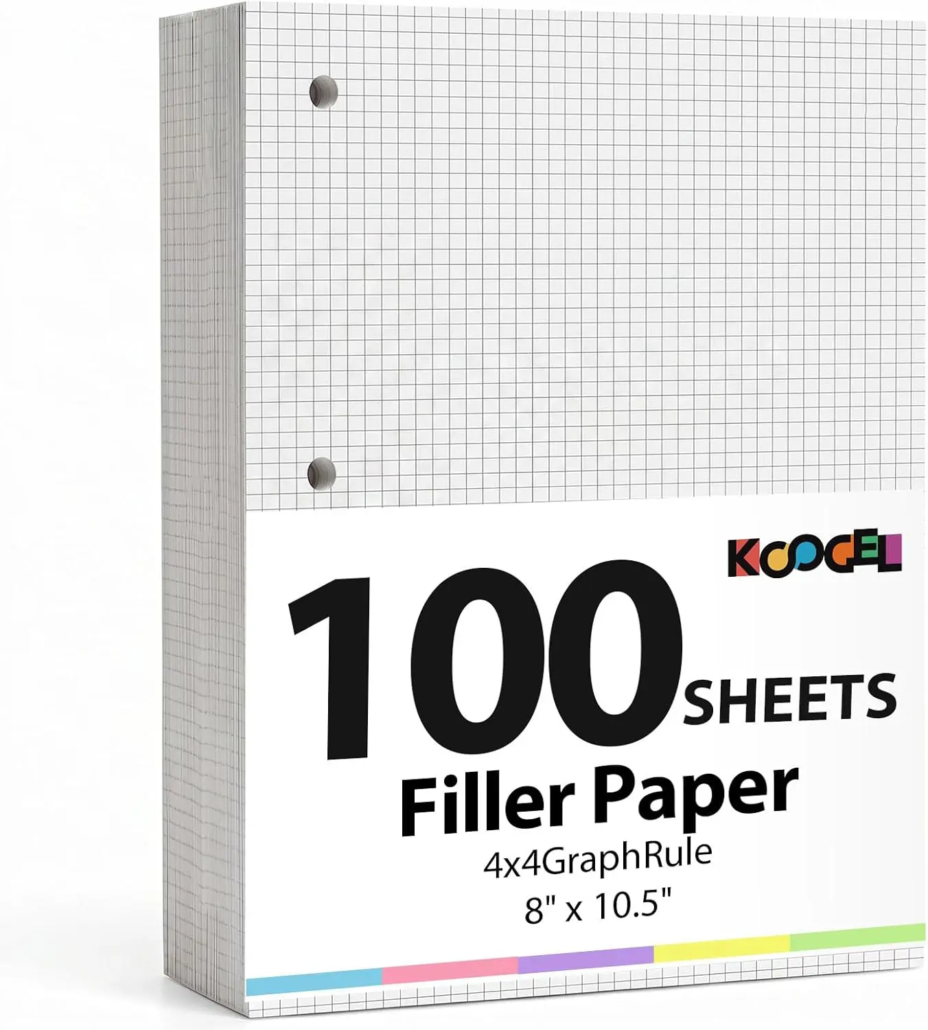 Koogel Graph Paper Filler Paper 100 Sheets 8x10.5 Loose Leaf 4x4 Grid 3-Hole Punched for Math Physics Engineering
Koogel Graph Paper Filler Paper 100 Sheets 8x10.5 Loose Leaf 4x4 Grid 3-Hole Punched for Math Physics Engineering