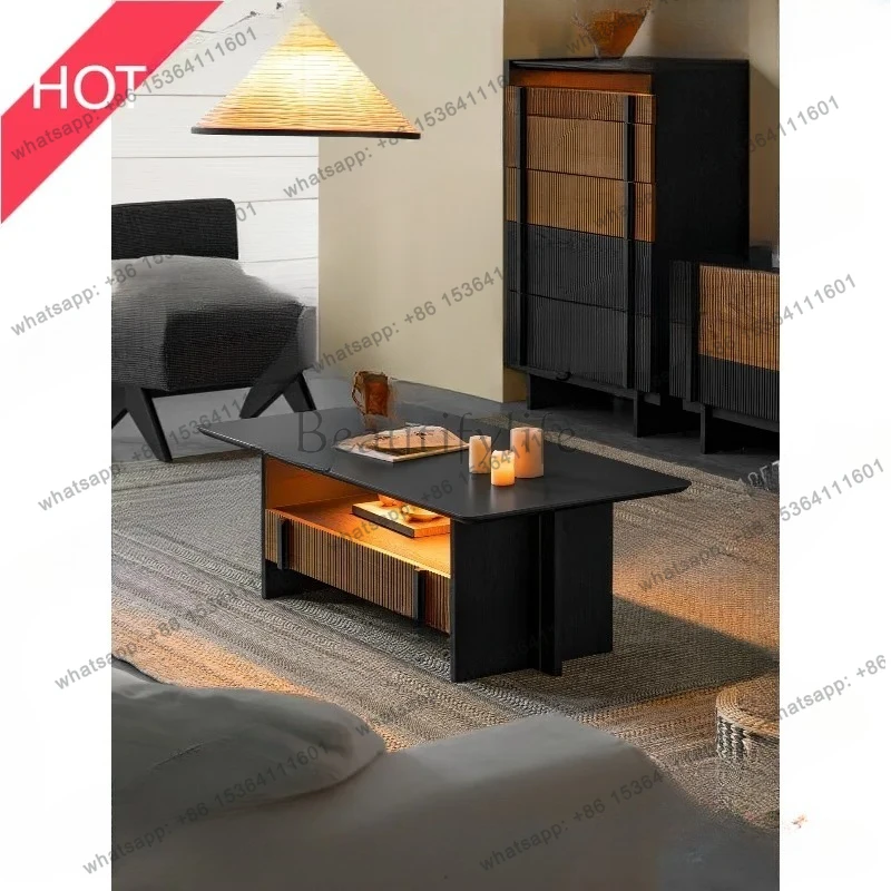 Teak coffee table living room modern simple solid wood rock slab coffee table simple storage tea table
Teak coffee table living room modern simple solid wood rock slab coffee table simple storage tea table