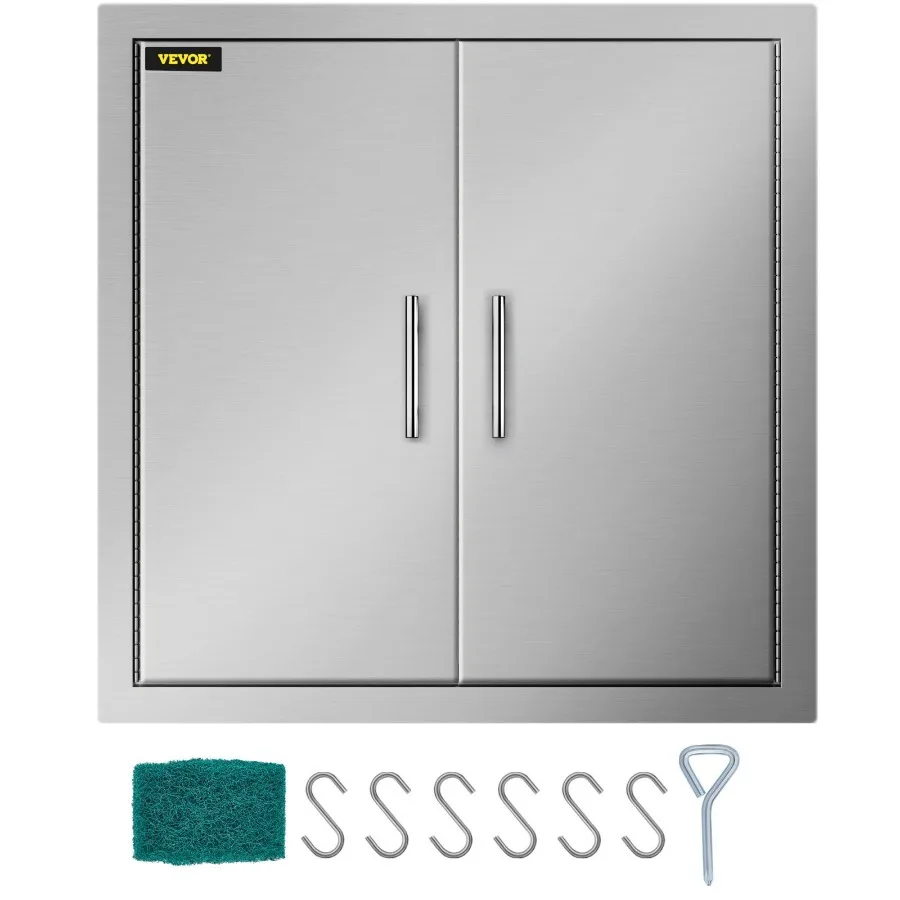31 Inch BBQ Access Door 304 Stainless Steel BBQ Island 31W x 31H Inchs Double Door with Paper Towel Holder for Outdoor Kitchen
31 Inch BBQ Access Door 304 Stainless Steel BBQ Island 31W x 31H Inchs Double Door with Paper Towel Holder for Outdoor Kitchen