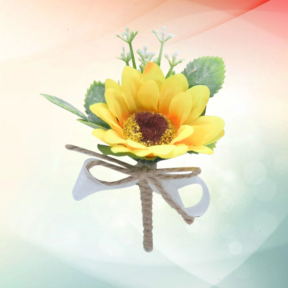 Bridal Corsage Groom Breastpins Elegant Artificial Sunflower Boutonniere for Wedding Party Dress Suit Decoration
Bridal Corsage Groom Breastpins Elegant Artificial Sunflower Boutonniere for Wedding Party Dress Suit Decoration