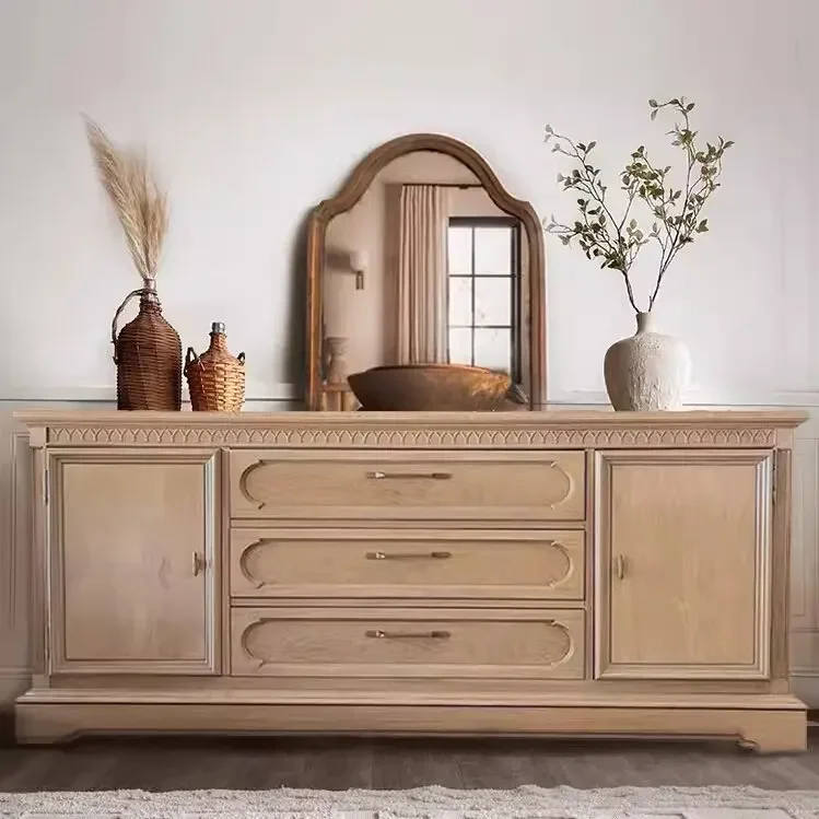 LD6French solid wood entrance TV cabinet retro old storage carved medieval dining side cabinet 
LD6French solid wood entrance TV cabinet retro old storage carved medieval dining side cabinet