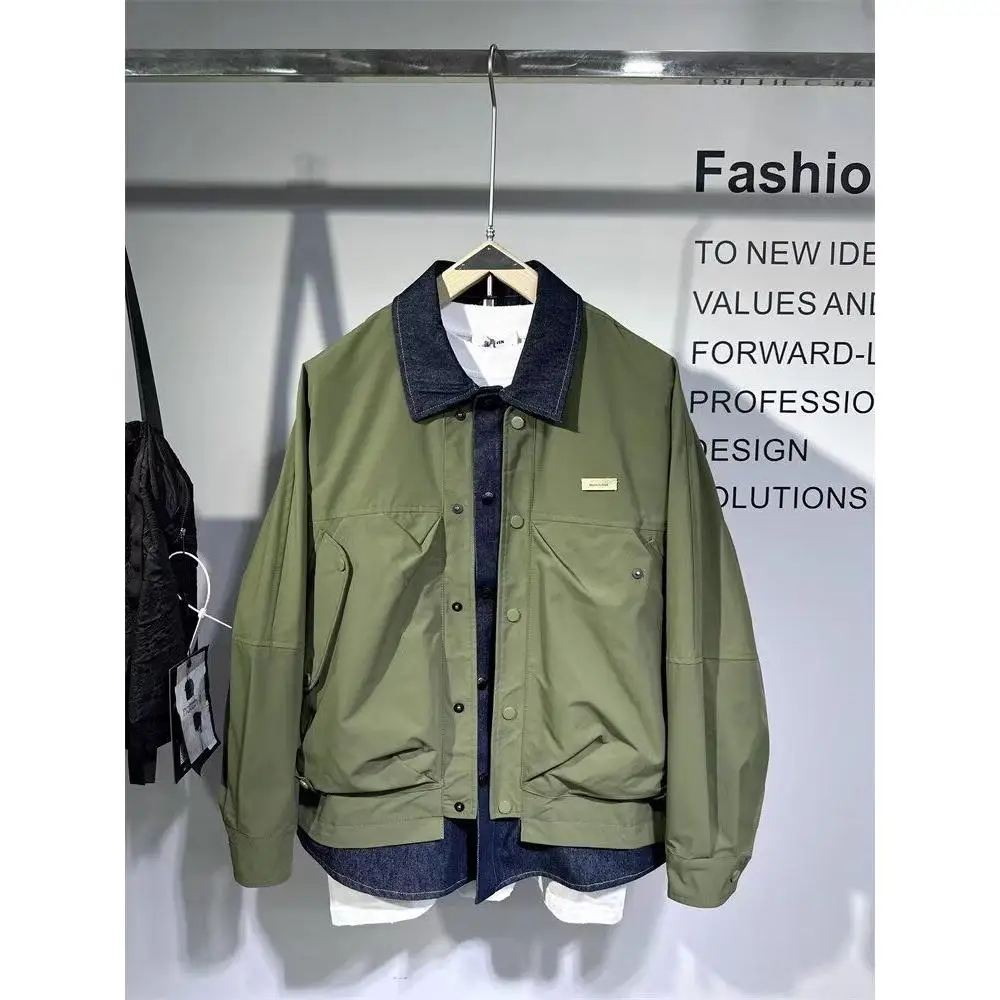 Autumn Winter New Sle Casual Youth Men's Denim Patchwork Jaet Loose Fit Faionable Top Layered Look Outerwear Coat
Autumn Winter New Sle Casual Youth Men's Denim Patchwork Jaet Loose Fit Faionable Top Layered Look Outerwear Coat