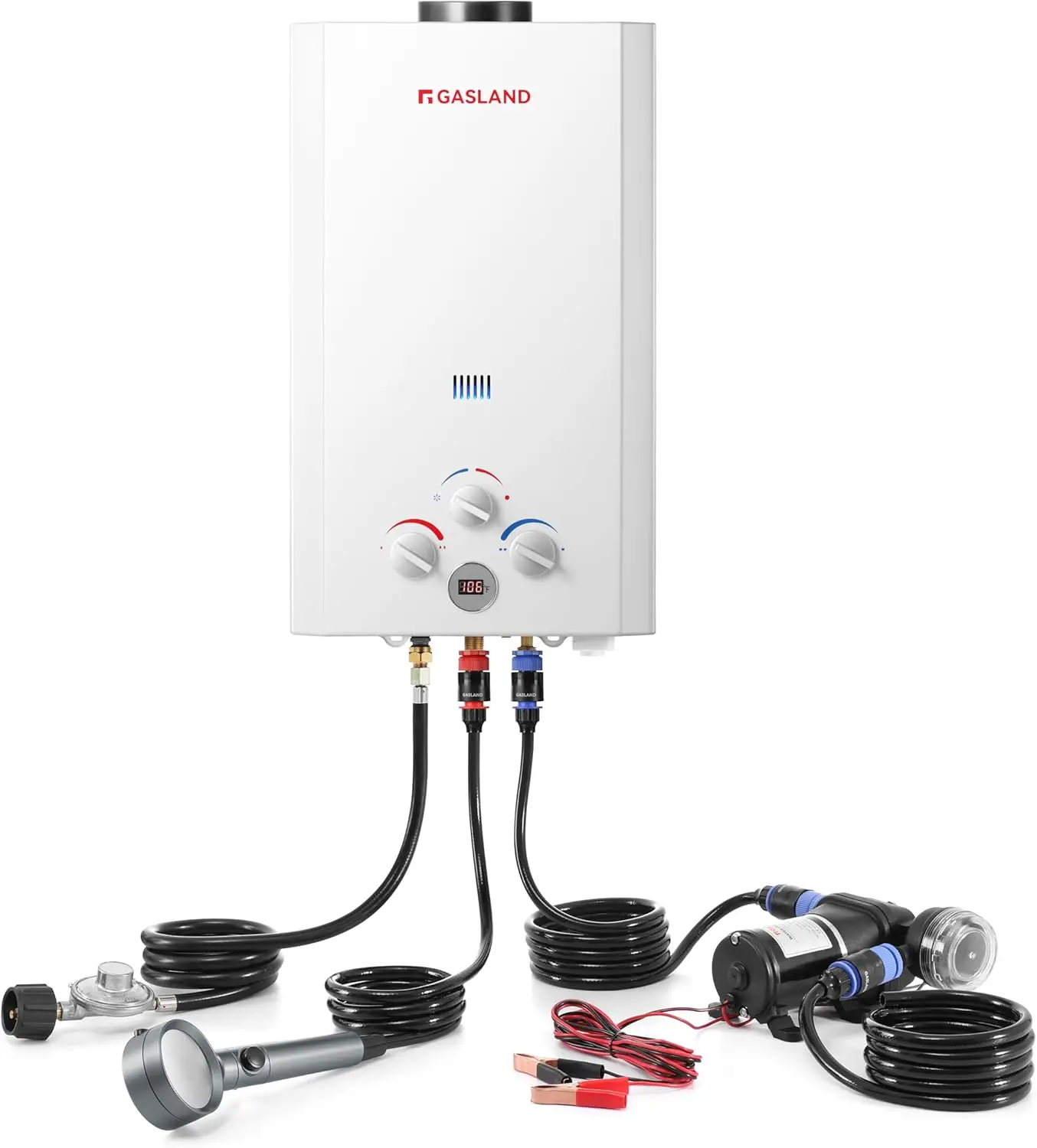 10L Outdoor Propane Tankless Water Heater with Pump Set, 2.64 GPM Portable Propane Camping Shower for Off Grid, Digital
10L Outdoor Propane Tankless Water Heater with Pump Set, 2.64 GPM Portable Propane Camping Shower for Off Grid, Digital