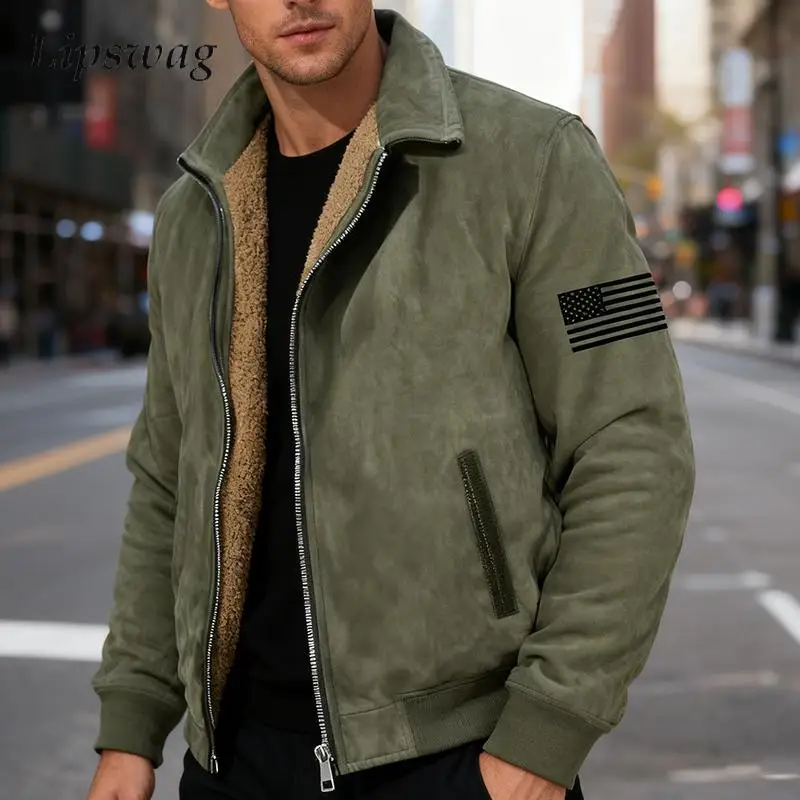 Fall Winter Outdoor Casual Fleece Lined Coats Men Vintage Patchwork Stand Collar Outerwear Mens Clothes Stylish Jacket Coat
Fall Winter Outdoor Casual Fleece Lined Coats Men Vintage Patchwork Stand Collar Outerwear Mens Clothes Stylish Jacket Coat