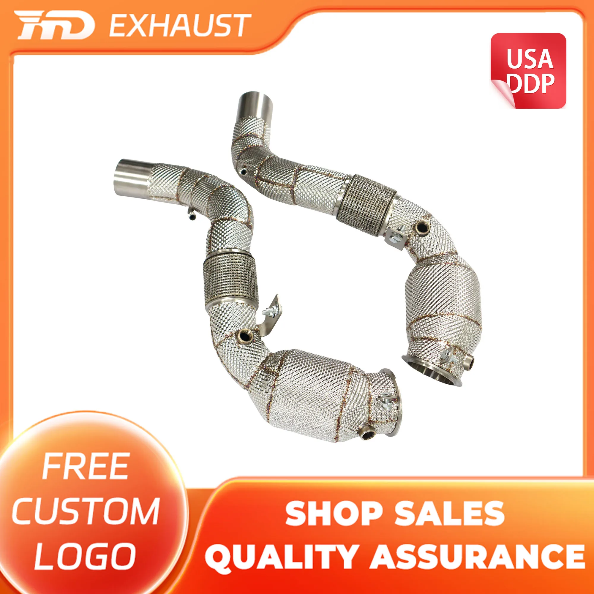 HMD Performance SS304 Exhaust Downpipe for BMW X7 M50i G07 4.4T With Heat Shield Non-destructive Install Auto Parts
HMD Performance SS304 Exhaust Downpipe for BMW X7 M50i G07 4.4T With Heat Shield Non-destructive Install Auto Parts