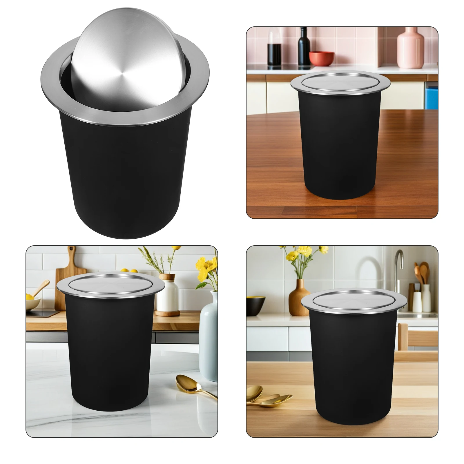 1 Set Stainless Steel Kitchen Trash Can With Sealing Lid Compact Countertop Garbage Bin For Kitchen Cabinet Odor Control Metal
1 Set Stainless Steel Kitchen Trash Can With Sealing Lid Compact Countertop Garbage Bin For Kitchen Cabinet Odor Control Metal