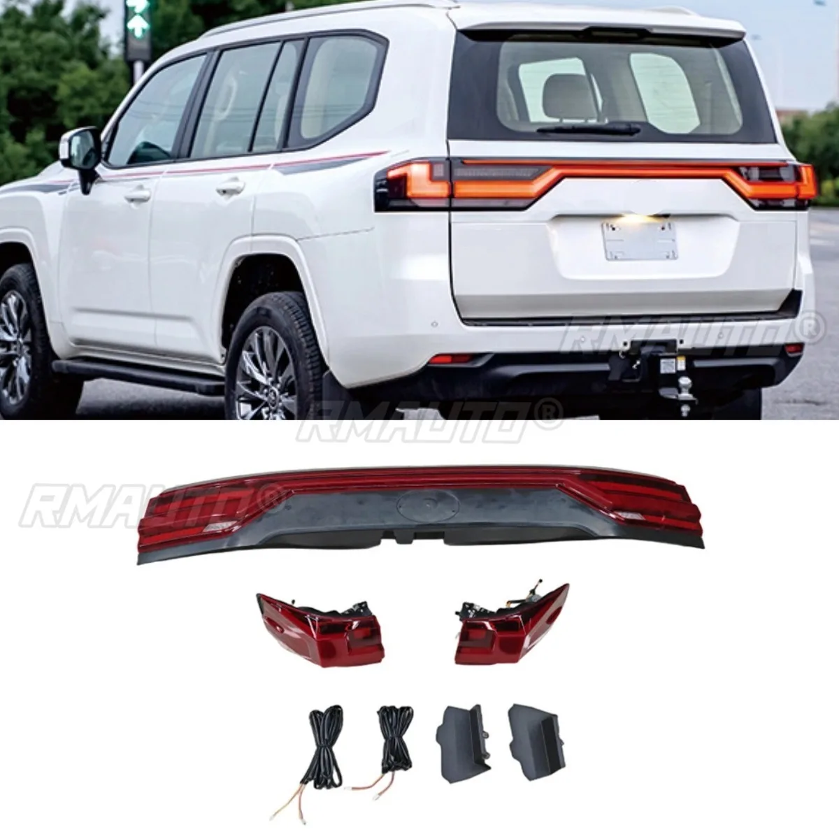Car Rear Spoiler Lamp Penetrating Taillights for Toyota Land Cruiser LC300 2022-2024 Body Kit Car Accessories
Car Rear Spoiler Lamp Penetrating Taillights for Toyota Land Cruiser LC300 2022-2024 Body Kit Car Accessories