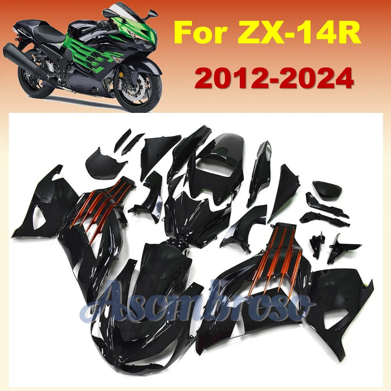 New ABS Plastic shell Motorcycle Fairings Kit For Ninja ZX-14R 2012 2013 2014 2015 2016 2017 2018 2019 ZX14R zx 14r 12-24
New ABS Plastic shell Motorcycle Fairings Kit For Ninja ZX-14R 2012 2013 2014 2015 2016 2017 2018 2019 ZX14R zx 14r 12-24