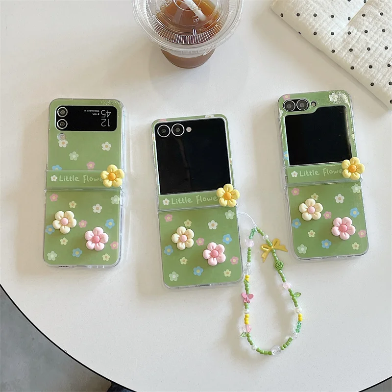 Cute 3D Flower Green Phone Case with Beaded Lanyard For Samsung Galaxy Z Flip 7 6 5 4 3 Foldable Protective Cover For Girls
Cute 3D Flower Green Phone Case with Beaded Lanyard For Samsung Galaxy Z Flip 7 6 5 4 3 Foldable Protective Cover For Girls