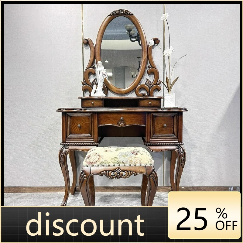 LTT American Country Solid Wood Bedroom Dresser European Small Apartment French Makeup Table
LTT American Country Solid Wood Bedroom Dresser European Small Apartment French Makeup Table