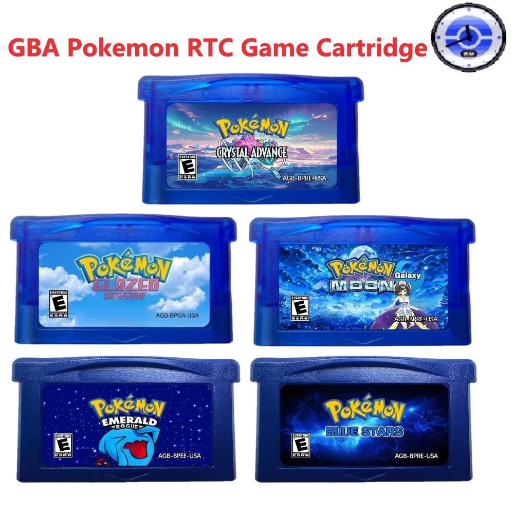 Pokemon Moon Galaxy Glazed Crystal Advance GBA Flash Game Cartridge - English RTC Version GBA ROM Modified
Pokemon Moon Galaxy Glazed Crystal Advance GBA Flash Game Cartridge - English RTC Version GBA ROM Modified