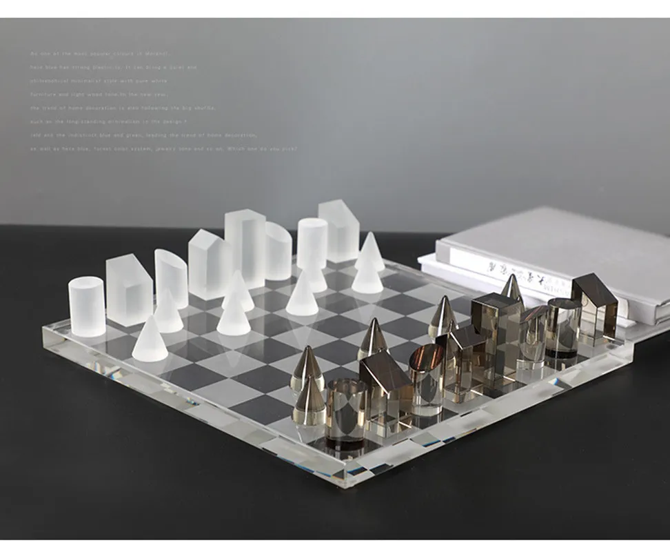 Living room decoration, frosted crystal chessboard ornaments, modern home chess decorations
Living room decoration, frosted crystal chessboard ornaments, modern home chess decorations