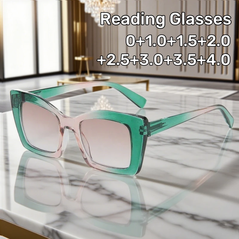 Fashion Large Frame Progressive Colour Presbyopia Glasses Women Brand Design Shading UV Protection HD Reading Glasses
Fashion Large Frame Progressive Colour Presbyopia Glasses Women Brand Design Shading UV Protection HD Reading Glasses
