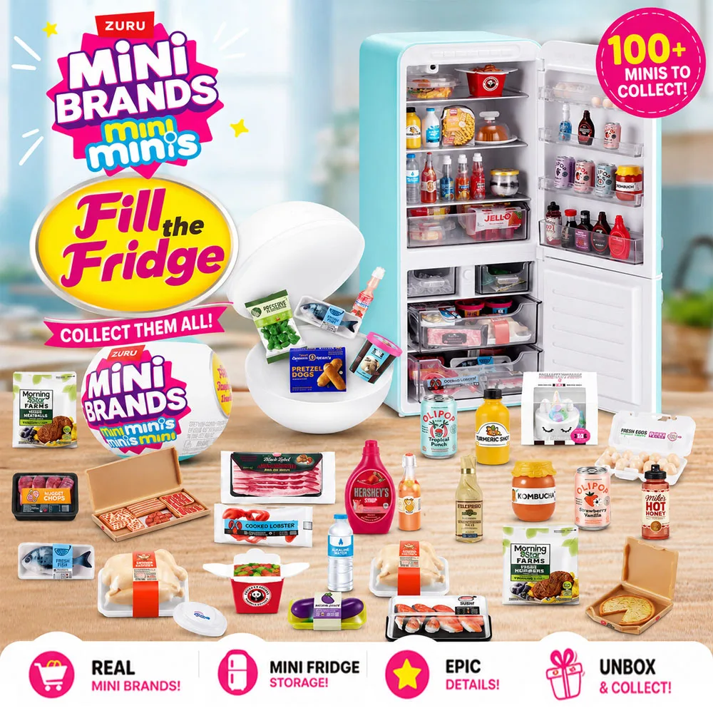 ZURU Mini Brands Fill The Fridge Minis Series 1 Collectible Miniature Toy Mini Kitchen Food Toys FillThe Fridge Food gifts
ZURU Mini Brands Fill The Fridge Minis Series 1 Collectible Miniature Toy Mini Kitchen Food Toys FillThe Fridge Food gifts