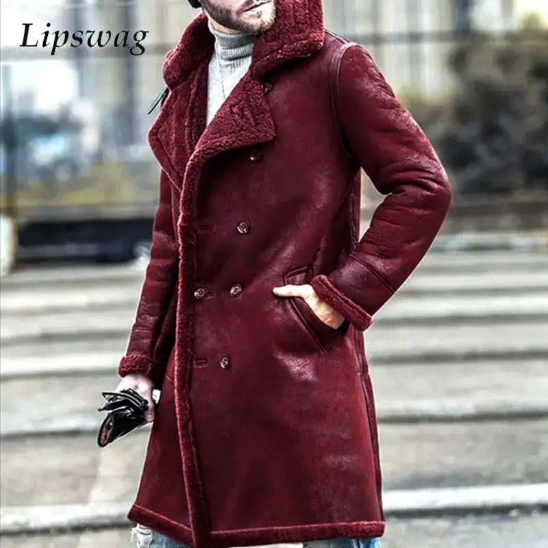 Wool Liner Outdoor Jacket Men Vintage Patchwork Turn-down Collar Fleece Mid Length Coats For Mens Winter Warm Outerwear Jackets
Wool Liner Outdoor Jacket Men Vintage Patchwork Turn-down Collar Fleece Mid Length Coats For Mens Winter Warm Outerwear Jackets
