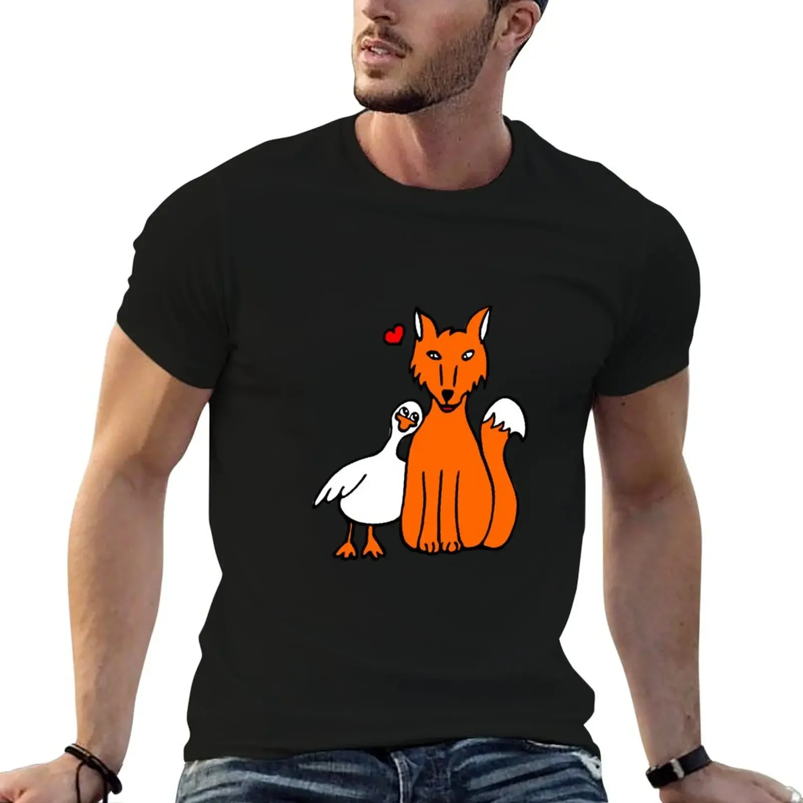 Fox and goose T-Shirt summer tops animal prinfor boys football t shirt clothes for men
Fox and goose T-Shirt summer tops animal prinfor boys football t shirt clothes for men