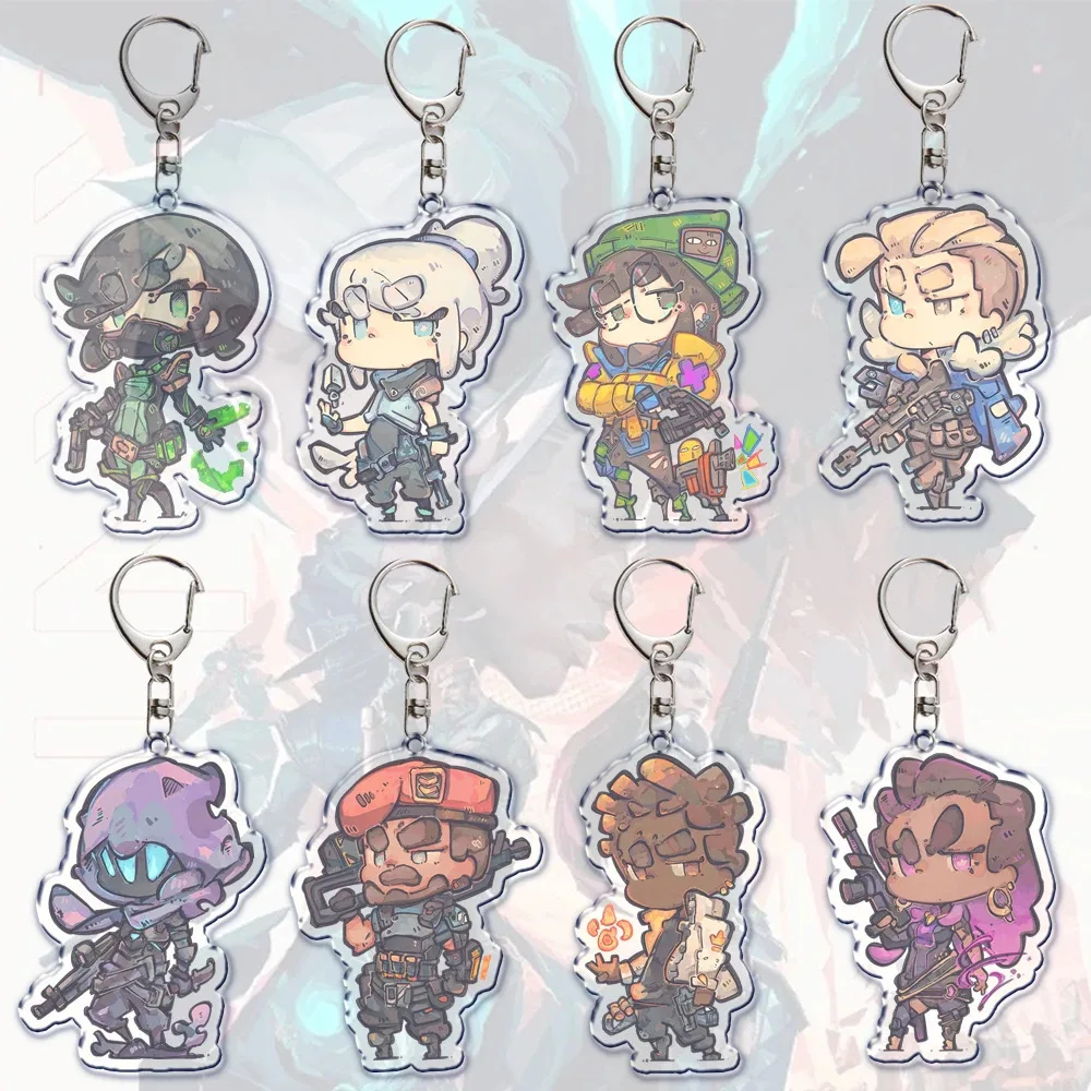 Valorant Reyna Killjoy Omen Phoenix Jett Brimstone Cartoon Game Acrylic Keychain Charm Q Version Accessories Friends Girl Gift
Valorant Reyna Killjoy Omen Phoenix Jett Brimstone Cartoon Game Acrylic Keychain Charm Q Version Accessories Friends Girl Gift