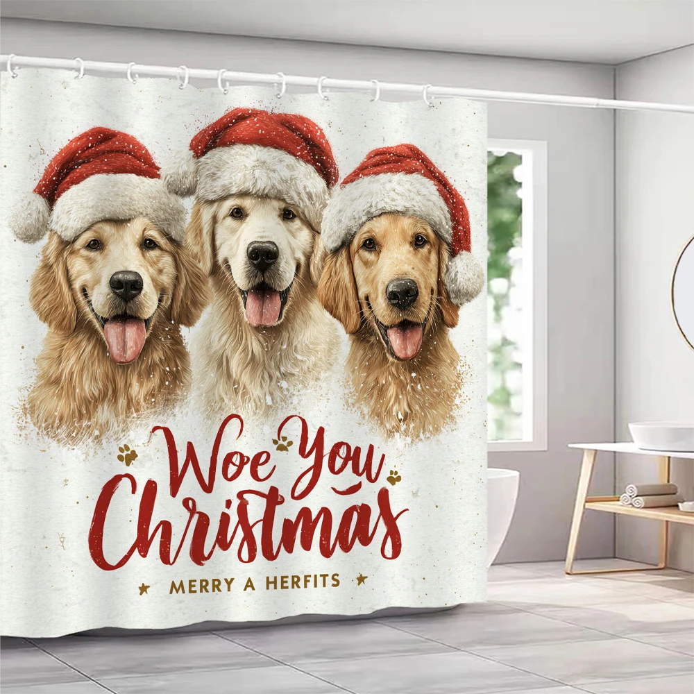 cat and dog Christmas Decoration Shower Curtain, Bathroom Decoration Shower Curtain, Waterproof Shower Curtain with Hooks
cat and dog Christmas Decoration Shower Curtain, Bathroom Decoration Shower Curtain, Waterproof Shower Curtain with Hooks