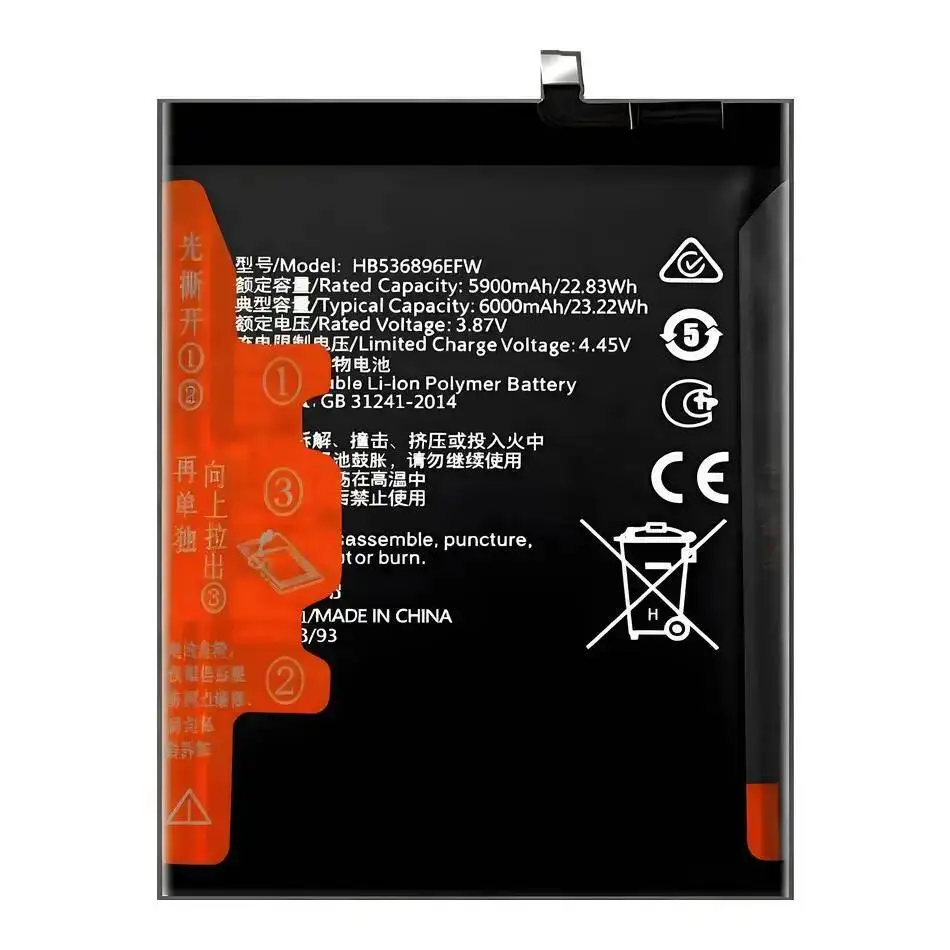 4000-6000Mah For Huawei Nova For Honor Play 7T X20 SE 5G 4G HB536896EFW HB466489EFW HB446588EFW Mobile Phone Battery
4000-6000Mah For Huawei Nova For Honor Play 7T X20 SE 5G 4G HB536896EFW HB466489EFW HB446588EFW Mobile Phone Battery