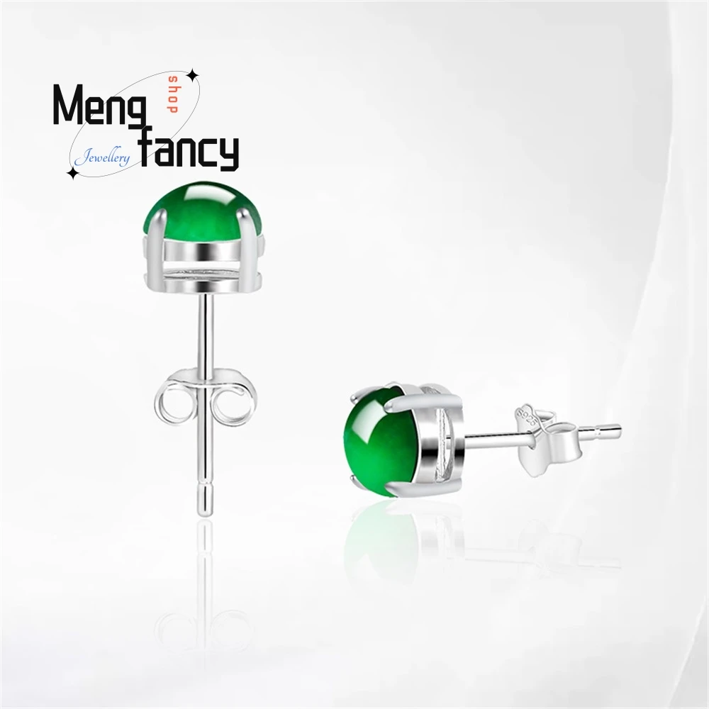Natural A goods jade egg face Yang green earrings ice jade fashion S925 silver inlaid earrings for women Fashion Jewelry
Natural A goods jade egg face Yang green earrings ice jade fashion S925 silver inlaid earrings for women Fashion Jewelry