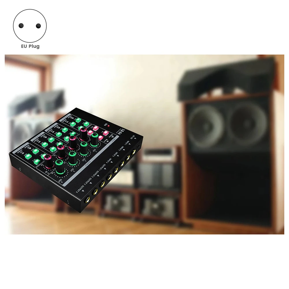 AA08-GAX-LQ04 4-Channel Mixer 4-Channel Headphone Amplifier Sound Card Mixer Recording Interface With Dj Mixer Audio EU-Plug
AA08-GAX-LQ04 4-Channel Mixer 4-Channel Headphone Amplifier Sound Card Mixer Recording Interface With Dj Mixer Audio EU-Plug
