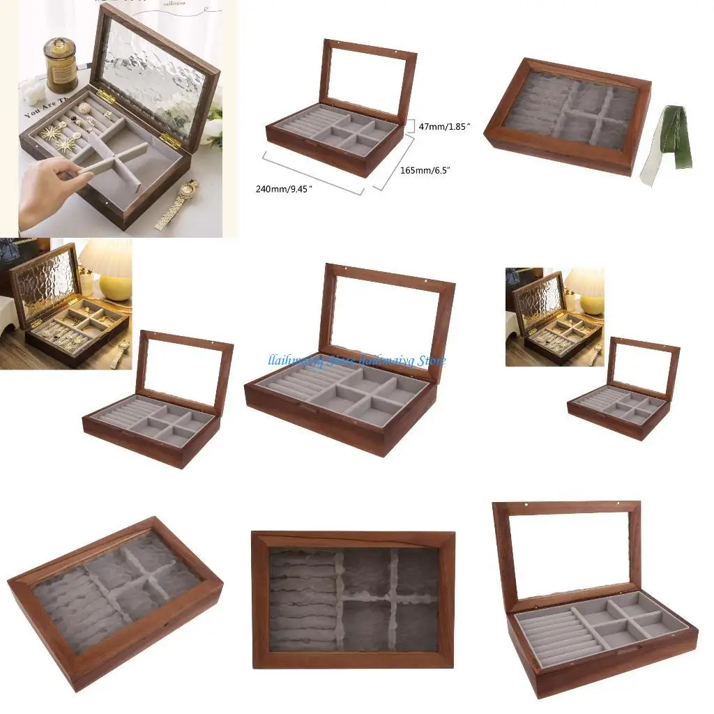 573B Сердито-деревянная коробка из ювелирных изделий Стеклянная пылепроката
573B Сердито-деревянная коробка из ювелирных изделий Стеклянная пылепроката