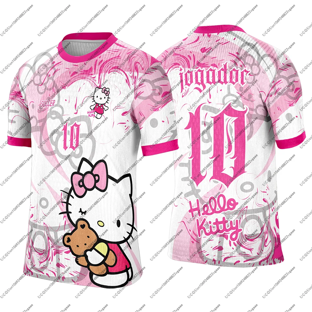 Летняя футболка Y2k MINISO для девочек, детские футболки для футбола Hello Kitty 10, детская повседневная спортивная одежда, уличный футбольный трикотаж, дышащий подарок
Летняя футболка Y2k MINISO для девочек, детские футболки для футбола Hello Kitty 10, детская повседневная спортивная одежда, уличный футбольный трикотаж, дышащий подарок