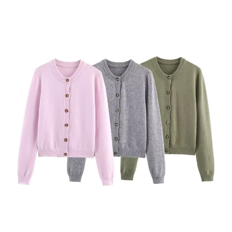 Women Simple Cardigan with Button Autumn Elastic Knit Casual Women's Plain Top Ribbed Trim Long Sleeve Female Sweater
Women Simple Cardigan with Button Autumn Elastic Knit Casual Women's Plain Top Ribbed Trim Long Sleeve Female Sweater