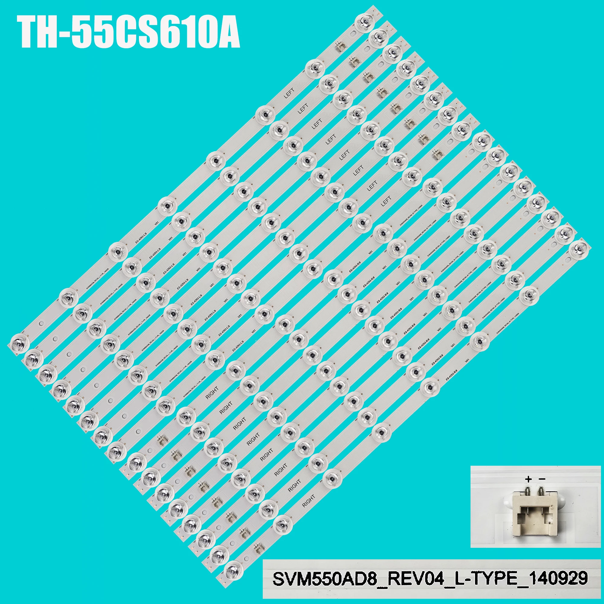 LED BackLight Strip For TX-55CS620B TX-55CS520B TX-55CS630E TH-55CS610A SVM550AD8_REV04_L SVM550AD8_REV04_R
LED BackLight Strip For TX-55CS620B TX-55CS520B TX-55CS630E TH-55CS610A SVM550AD8_REV04_L SVM550AD8_REV04_R