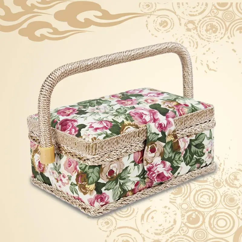 Small Size Rose Flower Blue European Style Needlework Box Fabric Repairing Tool Storage Basket Weaving Home DIY Materials
Small Size Rose Flower Blue European Style Needlework Box Fabric Repairing Tool Storage Basket Weaving Home DIY Materials