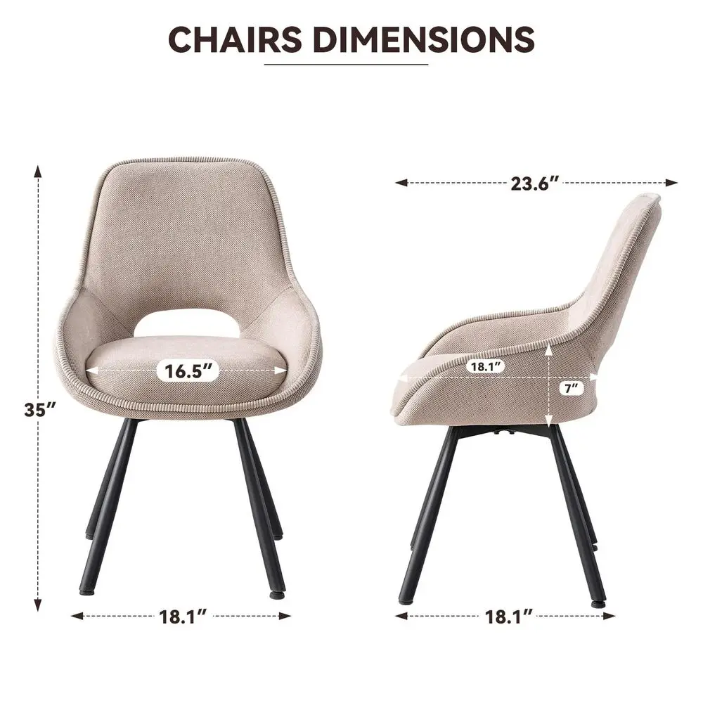 Dining Chair Set of 4 Modern holstered 360 Swivel Kitchen Chairs with Thickened Cushion Dining Room Chairs for Conference Kit
Dining Chair Set of 4 Modern holstered 360 Swivel Kitchen Chairs with Thickened Cushion Dining Room Chairs for Conference Kit