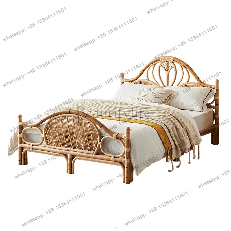 Wabi Sansan hand-woven double bed 1.8 meters hotel designer rattan bed
Wabi Sansan hand-woven double bed 1.8 meters hotel designer rattan bed