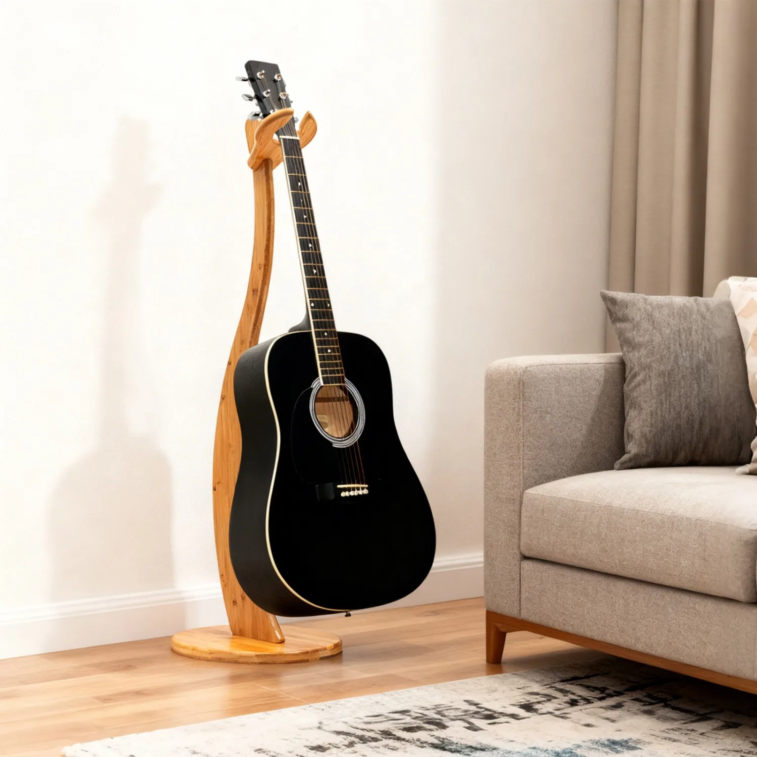 40.55in Stand Height Guitar Stand Made with Bamboo, Ukulele Hanging Stand with Non-Slip Pads on Bottom for Presentation
40.55in Stand Height Guitar Stand Made with Bamboo, Ukulele Hanging Stand with Non-Slip Pads on Bottom for Presentation