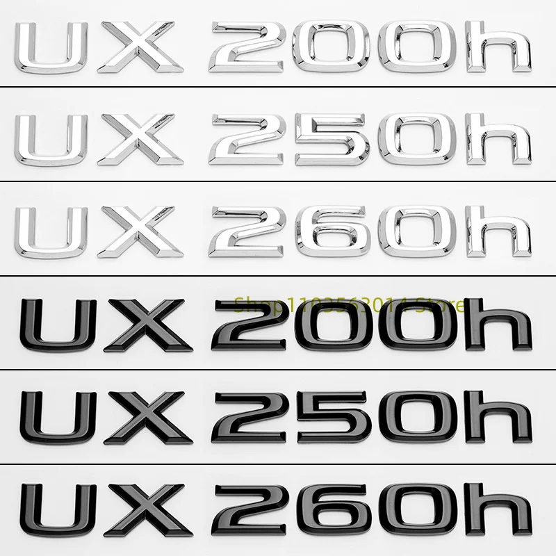 Glossy Black 3D ABS Letters Number UX200 UX250h UX260h HYBRID Emblem For Car Trunk Sticker Badge Accessories
Glossy Black 3D ABS Letters Number UX200 UX250h UX260h HYBRID Emblem For Car Trunk Sticker Badge Accessories