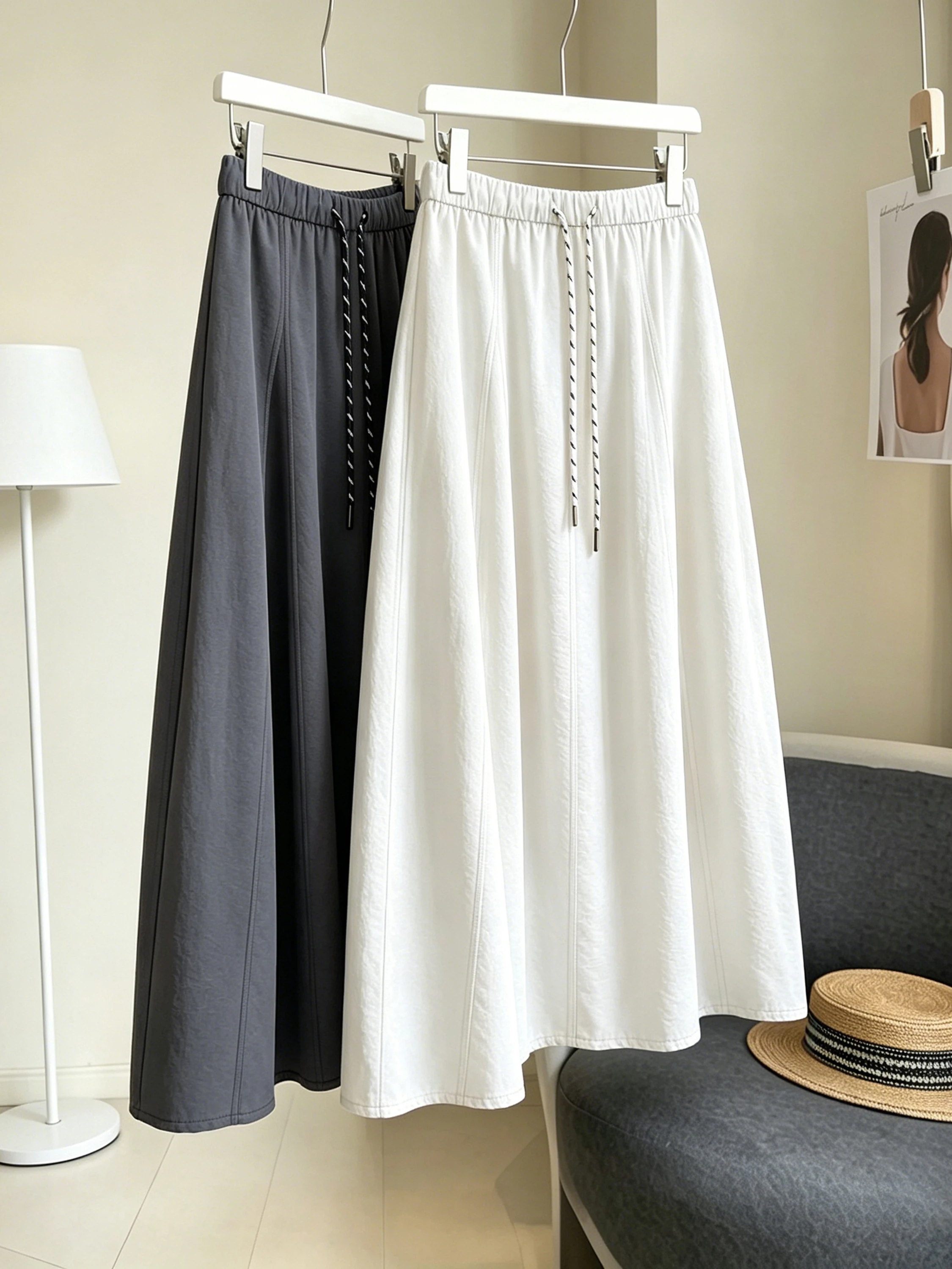 Ice Silk Quick Dry Workwear Half Skirt Women's Summer New Elastic Waist Slimming Drapey Midi A-Line Maxi Umbrella Skirt
Ice Silk Quick Dry Workwear Half Skirt Women's Summer New Elastic Waist Slimming Drapey Midi A-Line Maxi Umbrella Skirt