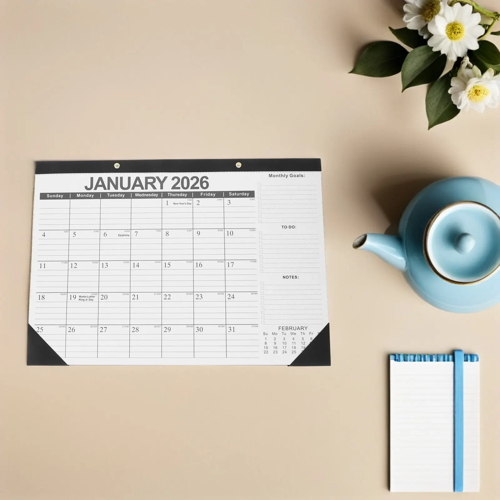 Wall Calendar 2026-2027 18-Month Vertical Hanging Planner with Bold Dates Thick Fade-Resistant Paper for Office Academic Family
Wall Calendar 2026-2027 18-Month Vertical Hanging Planner with Bold Dates Thick Fade-Resistant Paper for Office Academic Family