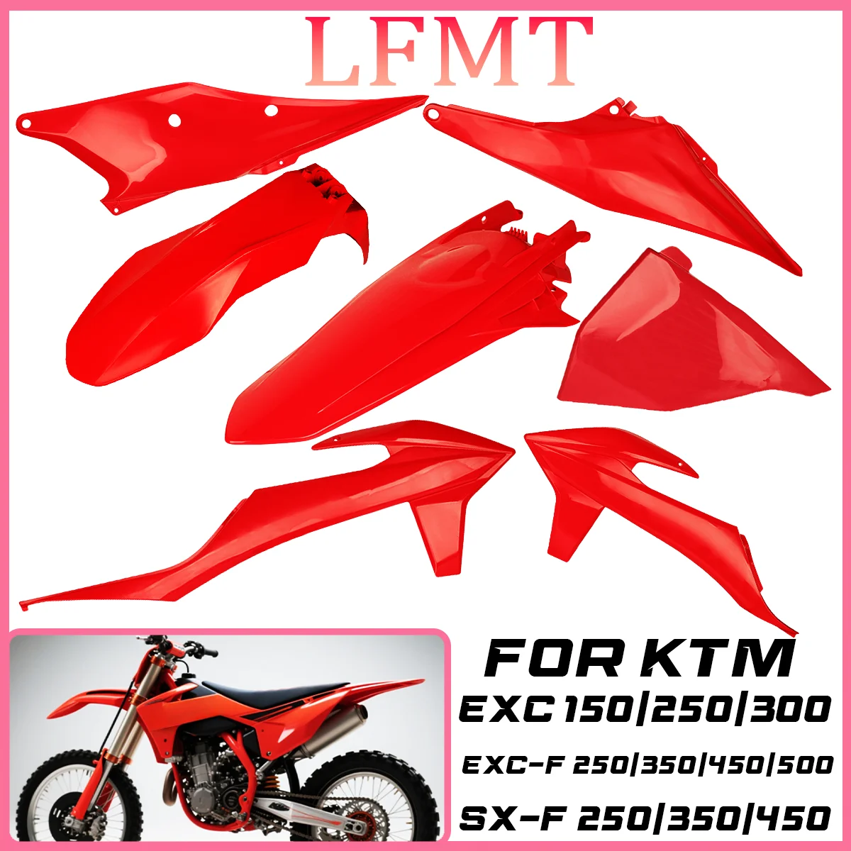 Motorcycle 2023 Full Plastic Kit Body Fairing Cover Fuel Tank Fender Mudguard Side Panel Plate Guard For KTM SX SXF XC XCF
Motorcycle 2023 Full Plastic Kit Body Fairing Cover Fuel Tank Fender Mudguard Side Panel Plate Guard For KTM SX SXF XC XCF