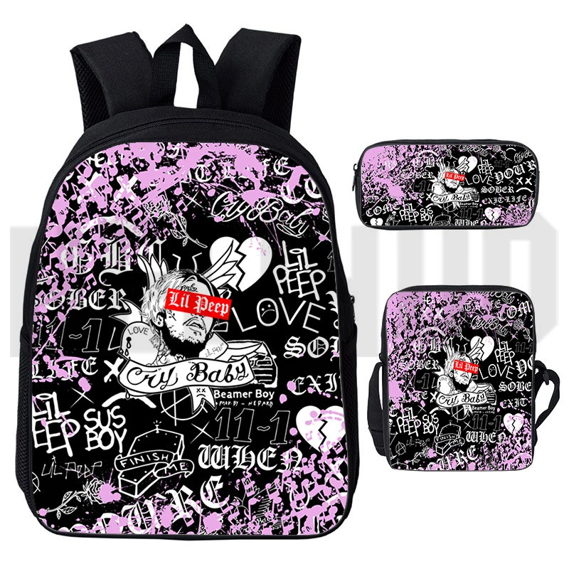 Hot Sale Rapper Lil Peep School Bags Cartoon Printing Lil Peep Backpack Women 3 Pcs/Set Merch Boys Canvas Anime Japanese Bag
Hot Sale Rapper Lil Peep School Bags Cartoon Printing Lil Peep Backpack Women 3 Pcs/Set Merch Boys Canvas Anime Japanese Bag