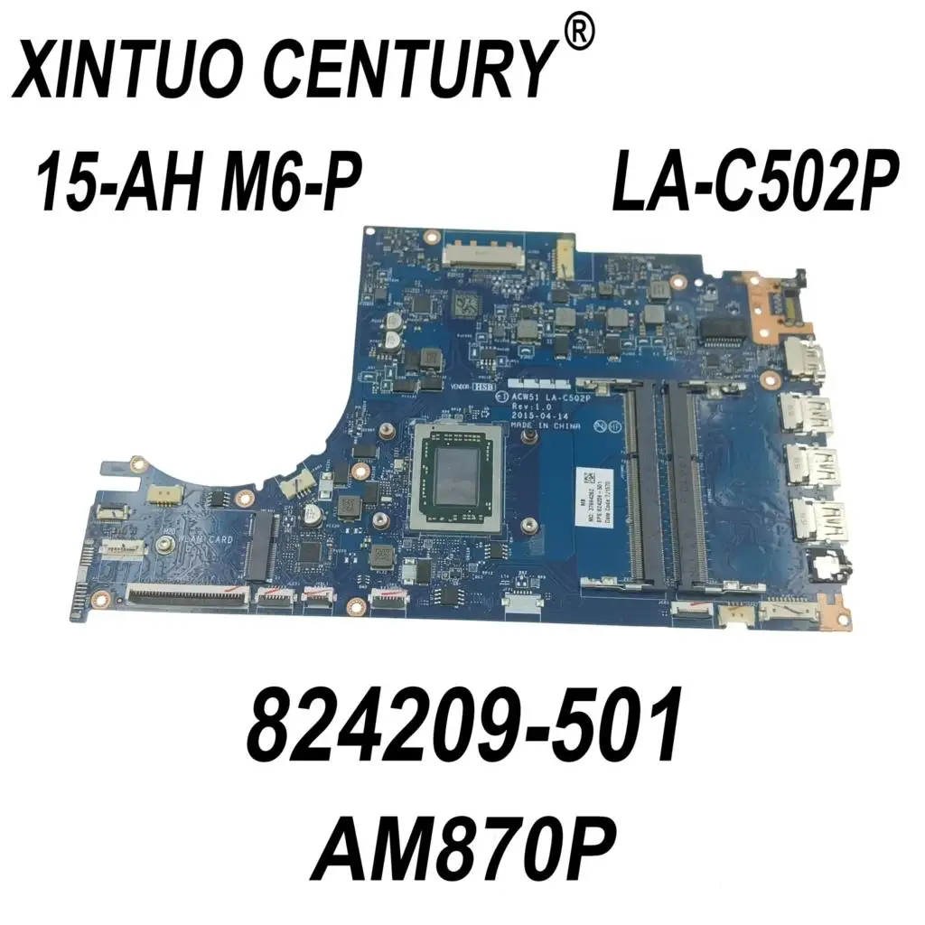 824209-501 For HP 15-AH Envy M6-P LA-C502P Motherboard With CPU AMD AM870P 100% Test Work
824209-501 For HP 15-AH Envy M6-P LA-C502P Motherboard With CPU AMD AM870P 100% Test Work