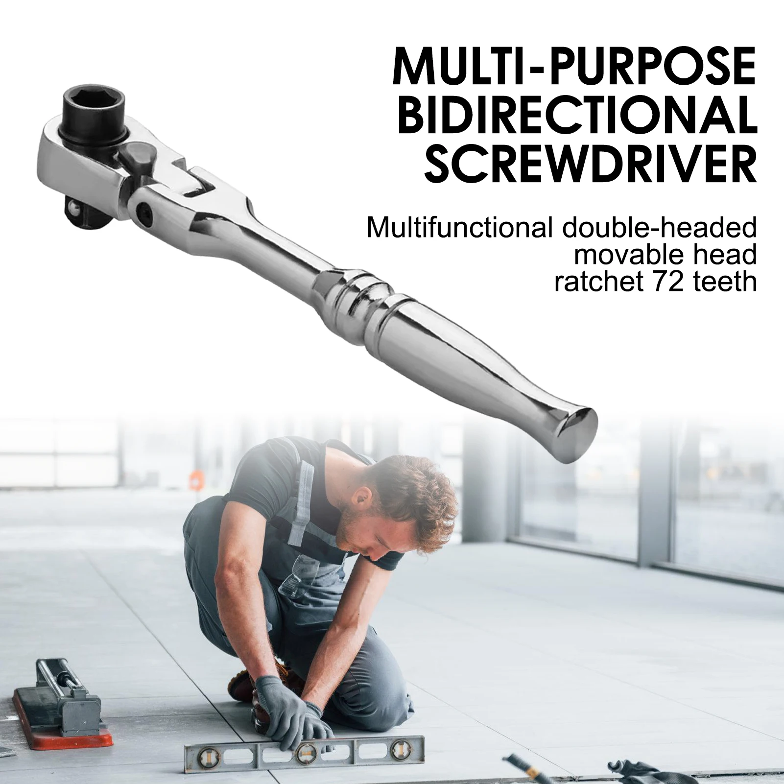 72-Tooth Reversible Ratchet Wrench 180° Adjustable 72-Tooth 1/4 Ratchet Wrench for Workshop and Car Maintenance
72-Tooth Reversible Ratchet Wrench 180° Adjustable 72-Tooth 1/4 Ratchet Wrench for Workshop and Car Maintenance