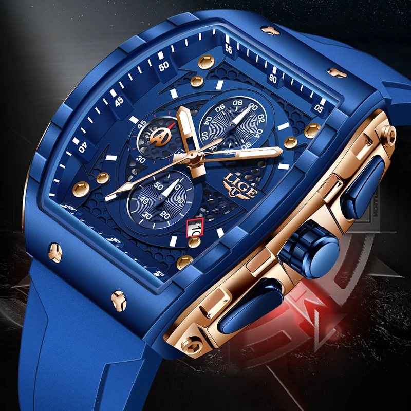 LIGE кварцевые наручные часы спортивные роскошные мужские часы силиконовые военные часы мужские светящиеся деловые повседневные часы для мужчин
LIGE кварцевые наручные часы спортивные роскошные мужские часы силиконовые военные часы мужские светящиеся деловые повседневные часы для мужчин