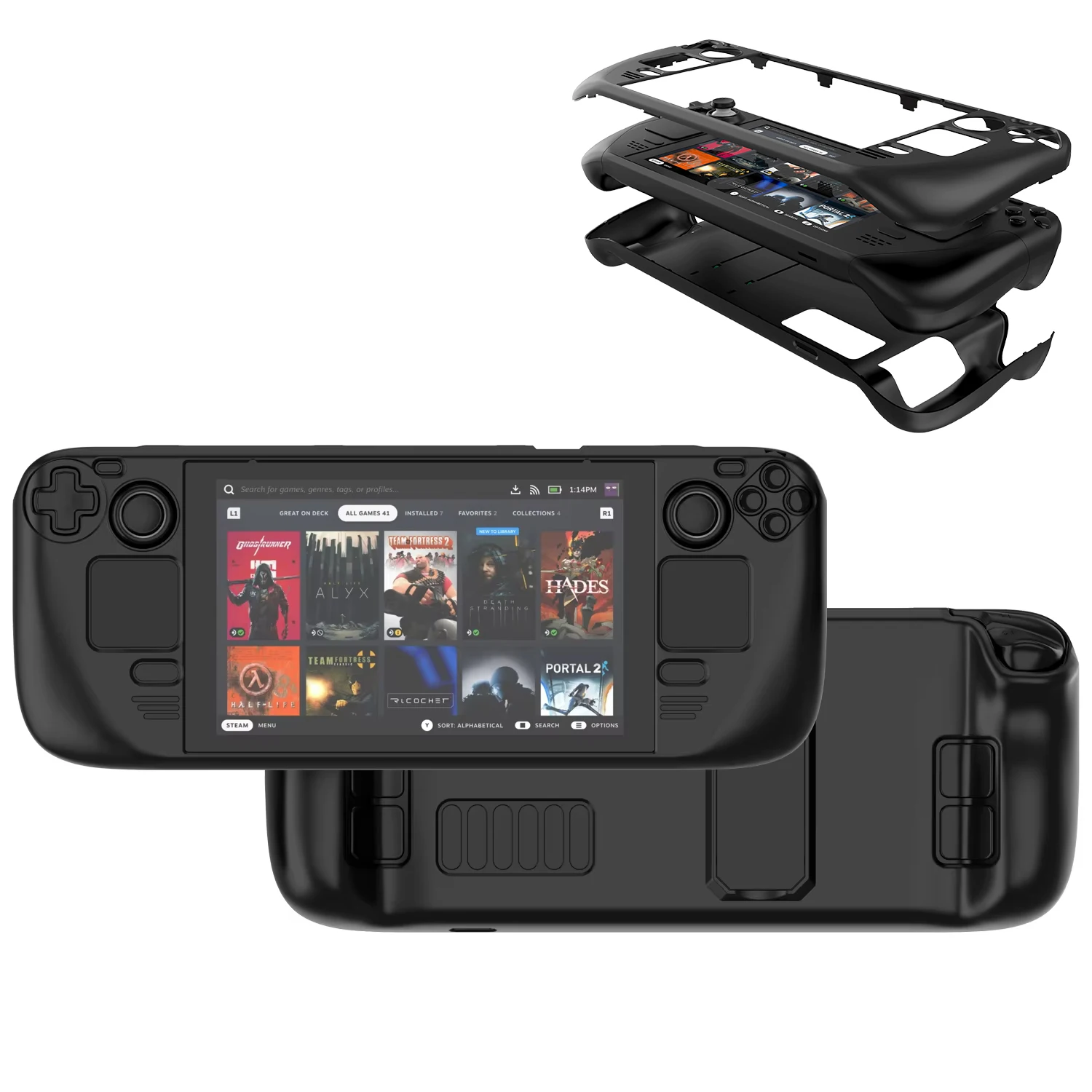 For Steam Deck LCD (2022) Steam Deck OLED (2023) Case with Kickstand Designed for Steam Deck Cases TPU and PC Protective Sle
For Steam Deck LCD (2022) Steam Deck OLED (2023) Case with Kickstand Designed for Steam Deck Cases TPU and PC Protective Sle