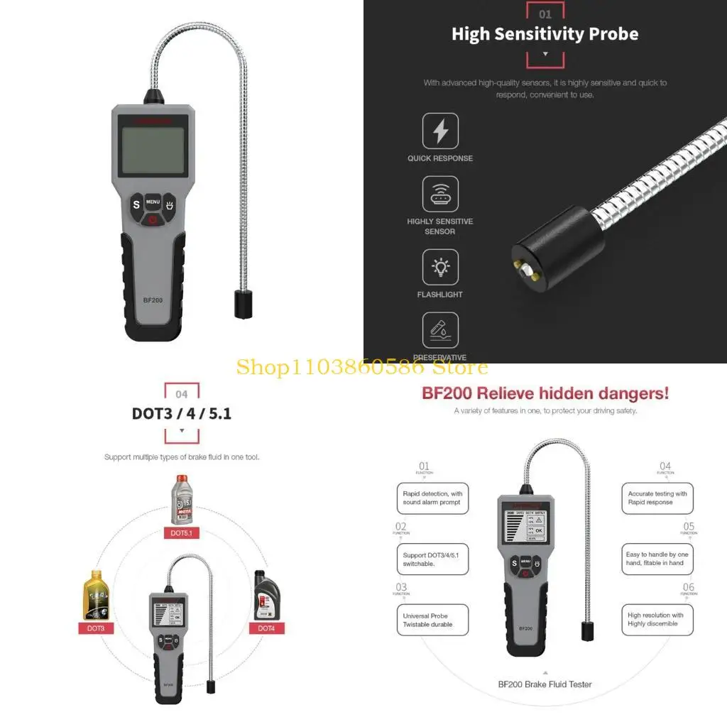 242A Brake Fluid Tester DOT3 DOT4 DOT5.1 Hydraulic Liquid Moisture
242A Brake Fluid Tester DOT3 DOT4 DOT5.1 Hydraulic Liquid Moisture