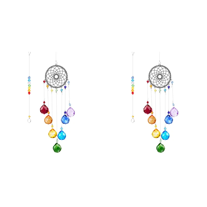 N04R 2X Crystals Rainbow Maker Suncatcher Window Hanging Ornament Garden Decoration Sun Catcher Pendant Chakra Beads
N04R 2X Crystals Rainbow Maker Suncatcher Window Hanging Ornament Garden Decoration Sun Catcher Pendant Chakra Beads