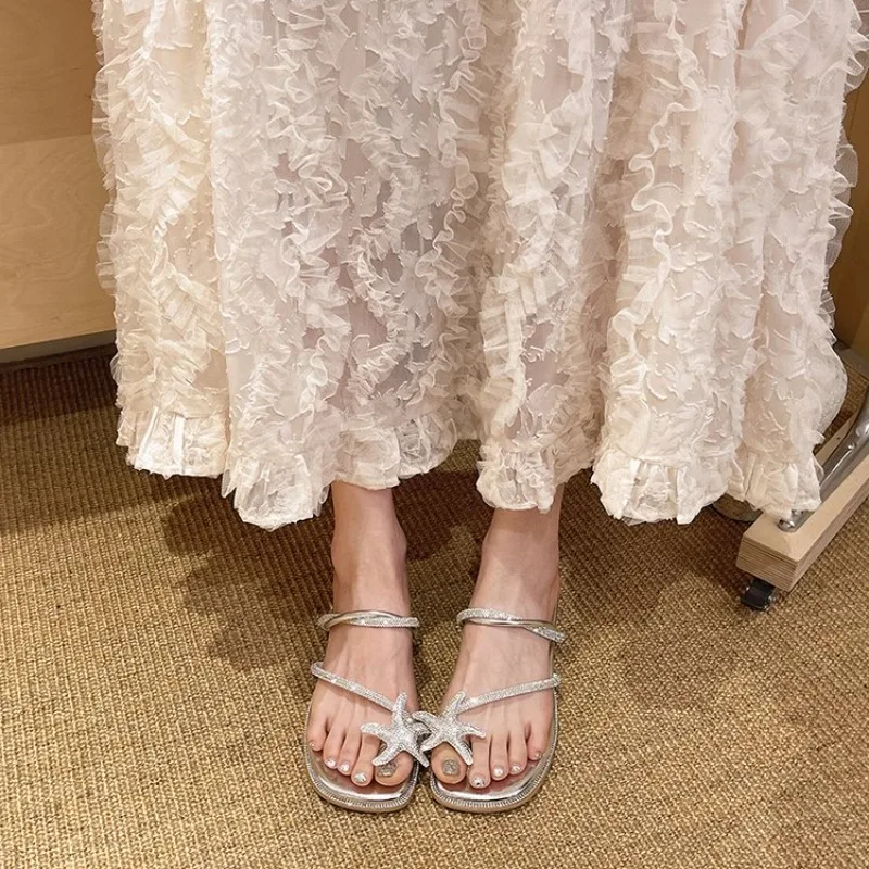 Women's Summer Butterfly Knot Water Diamond Thick Heel Fairy Style French Toe High Heels Sandals Two-Way Wear Slip-On Slippers
Women's Summer Butterfly Knot Water Diamond Thick Heel Fairy Style French Toe High Heels Sandals Two-Way Wear Slip-On Slippers