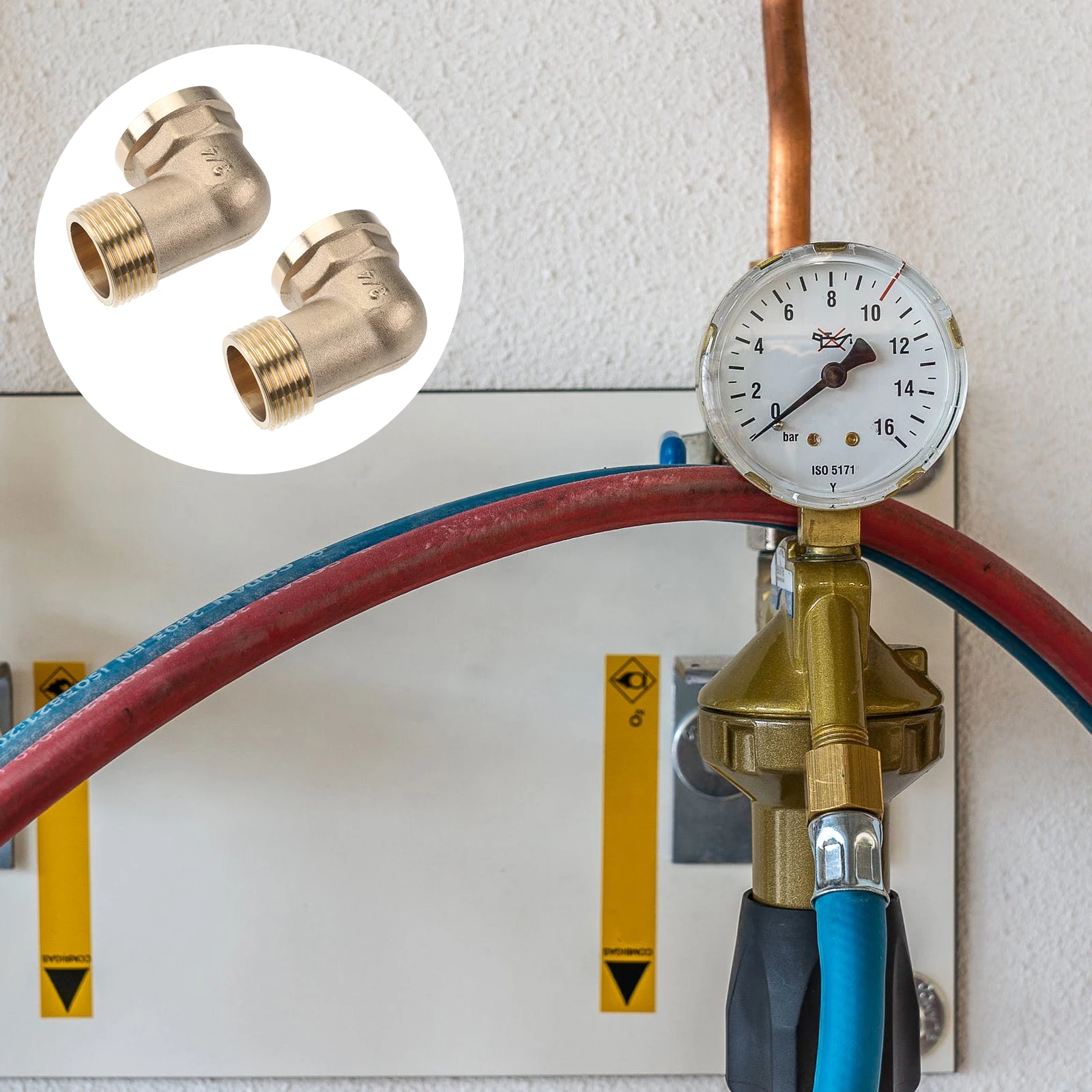 2pcs Copper Elbow Connector 90 Degree Brass Gas Pipeline Durable Garden Hose Threads Male Female Washing Machine
2pcs Copper Elbow Connector 90 Degree Brass Gas Pipeline Durable Garden Hose Threads Male Female Washing Machine
