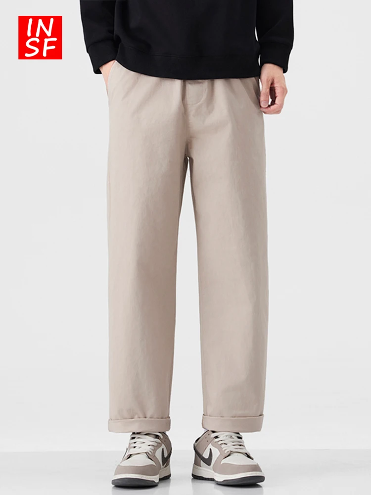 Мужские повседневные брюки American Sle свободного кроя из чистого хлопка, простые, модные, прямые, универсальные, в японском стиле, новинка M...
Мужские повседневные брюки American Sle свободного кроя из чистого хлопка, простые, модные, прямые, универсальные, в японском стиле, новинка M...