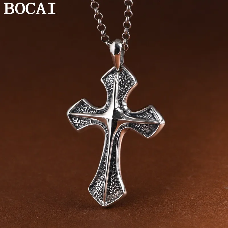 BOCAI НОВЫЙ серебряный кулон с крестом в стиле ретро S925
BOCAI НОВЫЙ серебряный кулон с крестом в стиле ретро S925