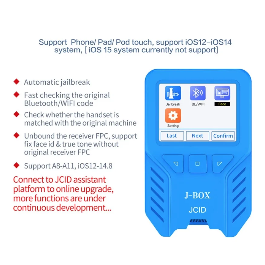 J-BOX Jailbreak & Flash Tools for IOS Bypass ID and Icloud PC Free iPhone 11 11Pro Max True Tone Screen Repair J-BOX Tool
J-BOX Jailbreak & Flash Tools for IOS Bypass ID and Icloud PC Free iPhone 11 11Pro Max True Tone Screen Repair J-BOX Tool