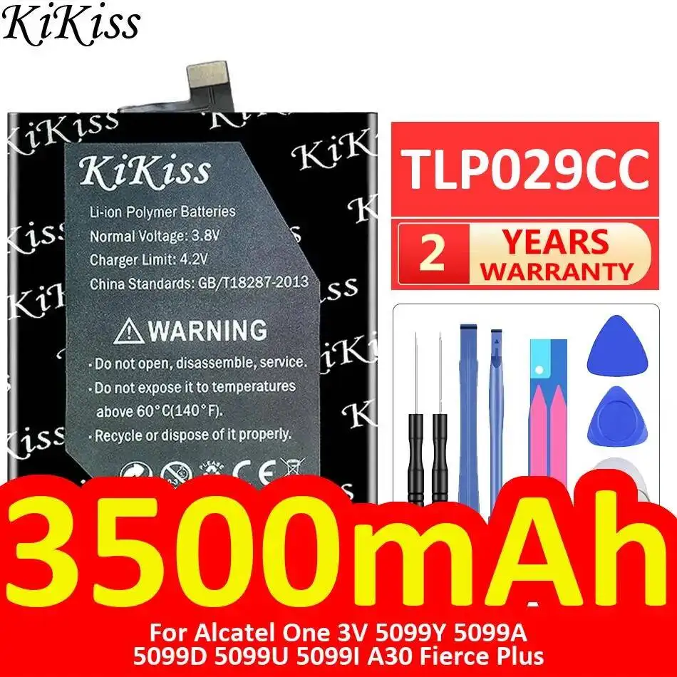 Mobile Phone Battery TLP029CC 3500Mah For Alcatel One 3V 5099Y 5099A 5099D 5099U 5099I A30 Fierce Plus
Mobile Phone Battery TLP029CC 3500Mah For Alcatel One 3V 5099Y 5099A 5099D 5099U 5099I A30 Fierce Plus